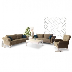 Bộ sofa phòng khách Tân cổ điển GD84 - Blue sofa chất liệu vải
