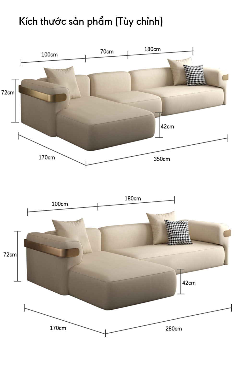 Sofa phòng khách GD535 - Sofa góc Pajera