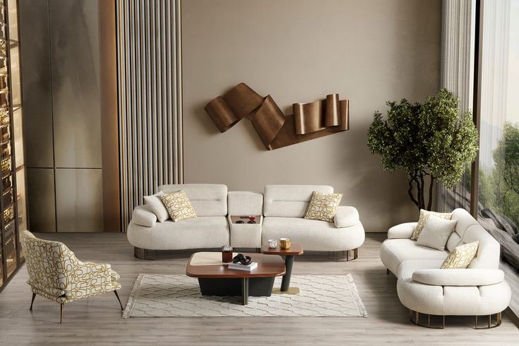 THIẾT KẾ PHÒNG KHÁCH TỐI GIẢN NHƯNG VẪN ẤM CÚNG VỚI MÀU UNIVERSAL KHAKI