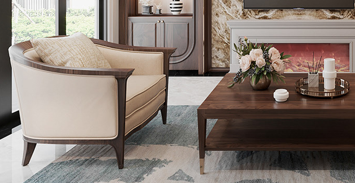 SOFA AMALFI - KIỆT TÁC GỖ ÓC CHÓ &amp; DA THẬT - GD1048