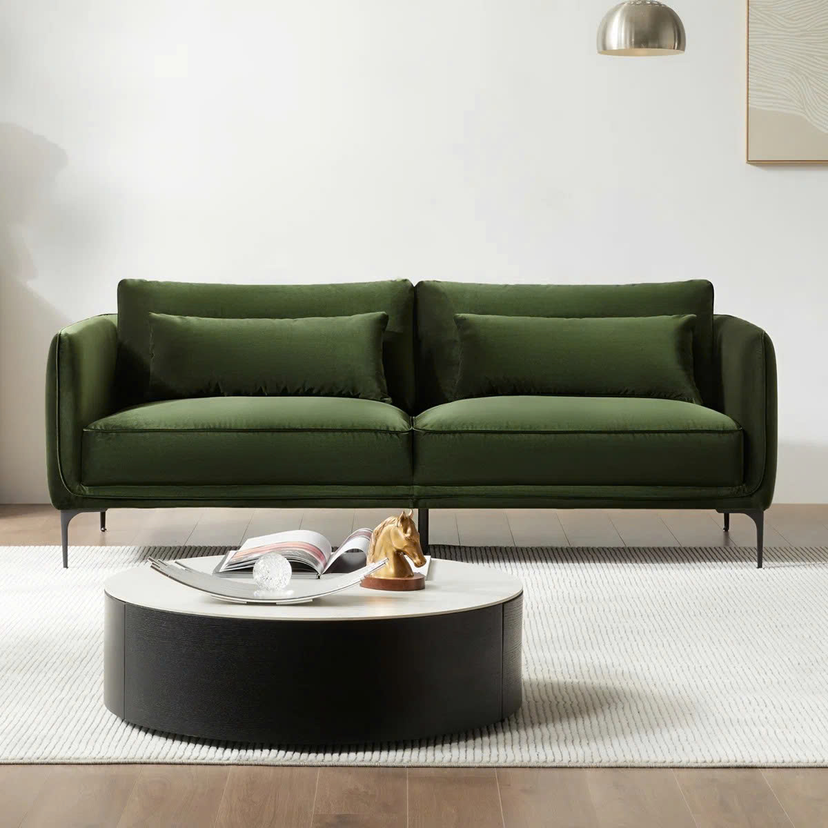 GD1028 - SOFA NUVIA: KIỆT TÁC NHUNG XANH – SOFA PHÒNG KHÁCH ĐỊNH HÌNH PHONG CÁCH SỐNG TINH TẾ