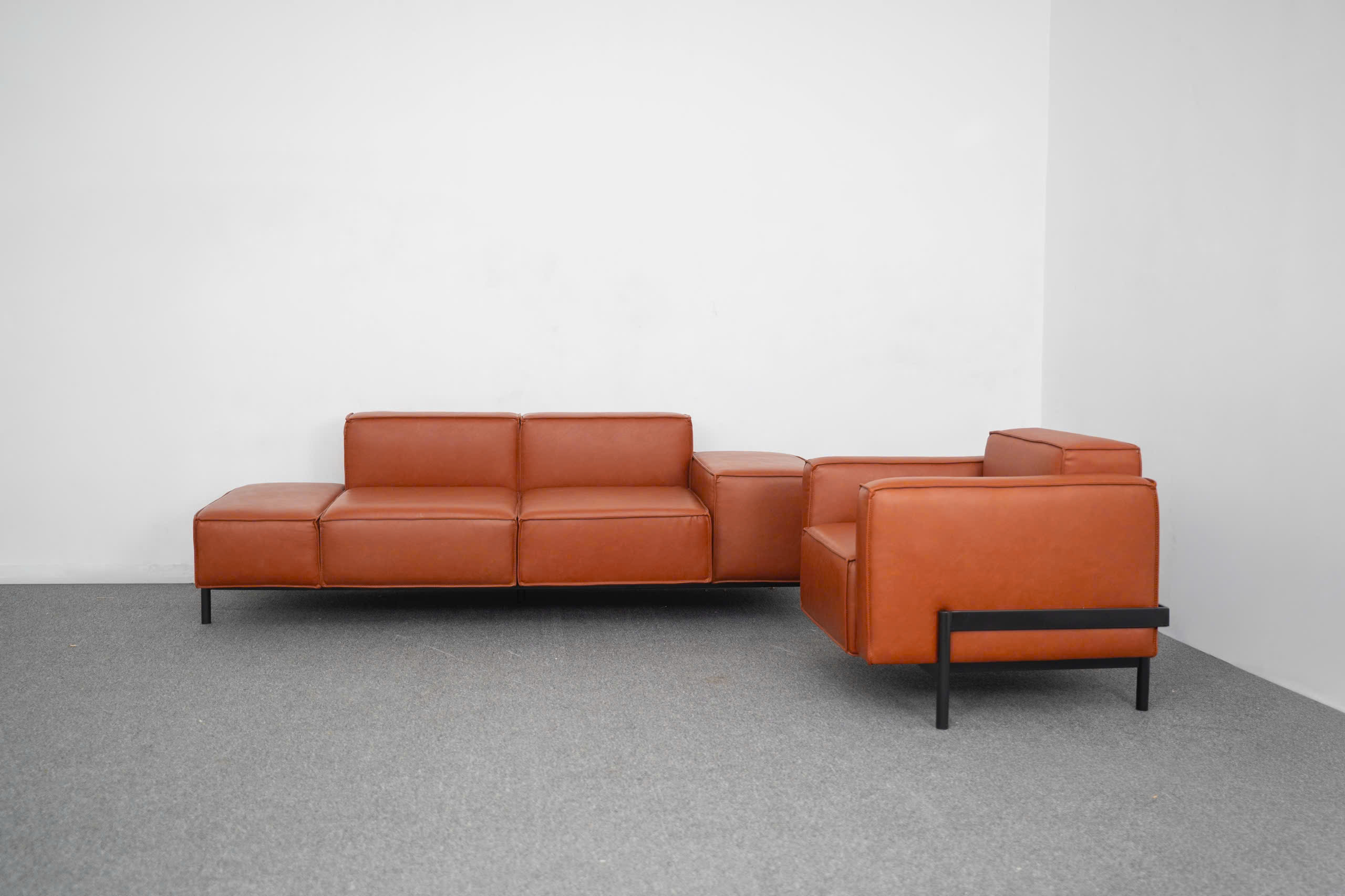 BỘ SOFA TERRA - GD1054 - TUYỆT TÁC TỪ DA VÀ THÉP KHẲNG ĐỊNH GU THẨM MỸ RIÊNG BIỆT CÙNG SOFAZ