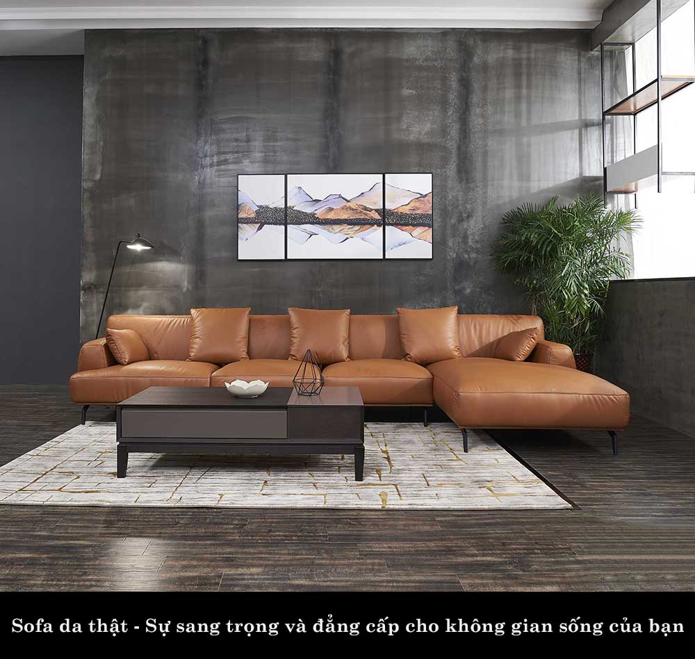 Sofa da thật - Sự sang trọng và đẳng cấp cho không gian sống của bạn