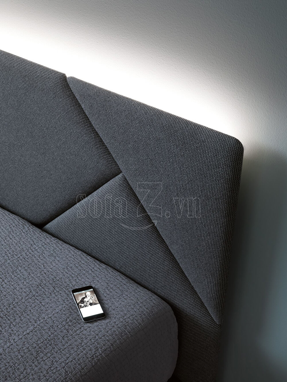 Sofa phòng ngủ PN156 - Giường ngủ bọc vải Letto