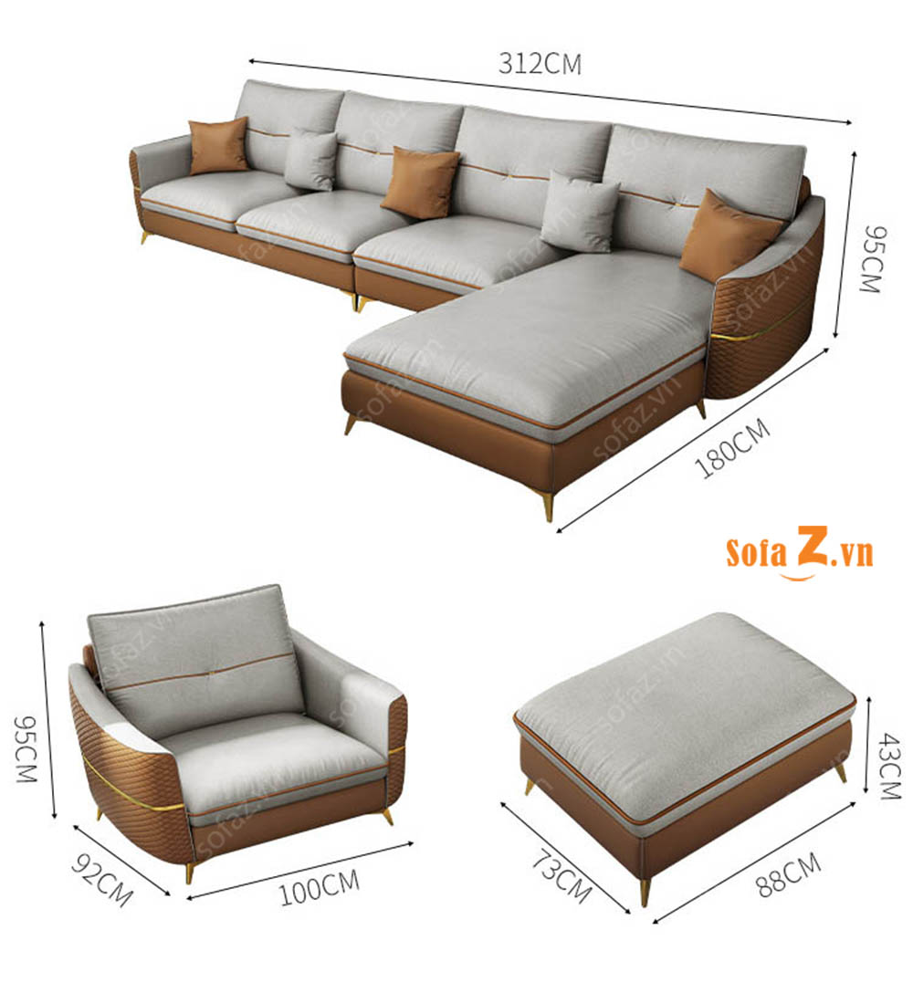 Sofa phòng khách GD532 - Sofa góc Newyouth