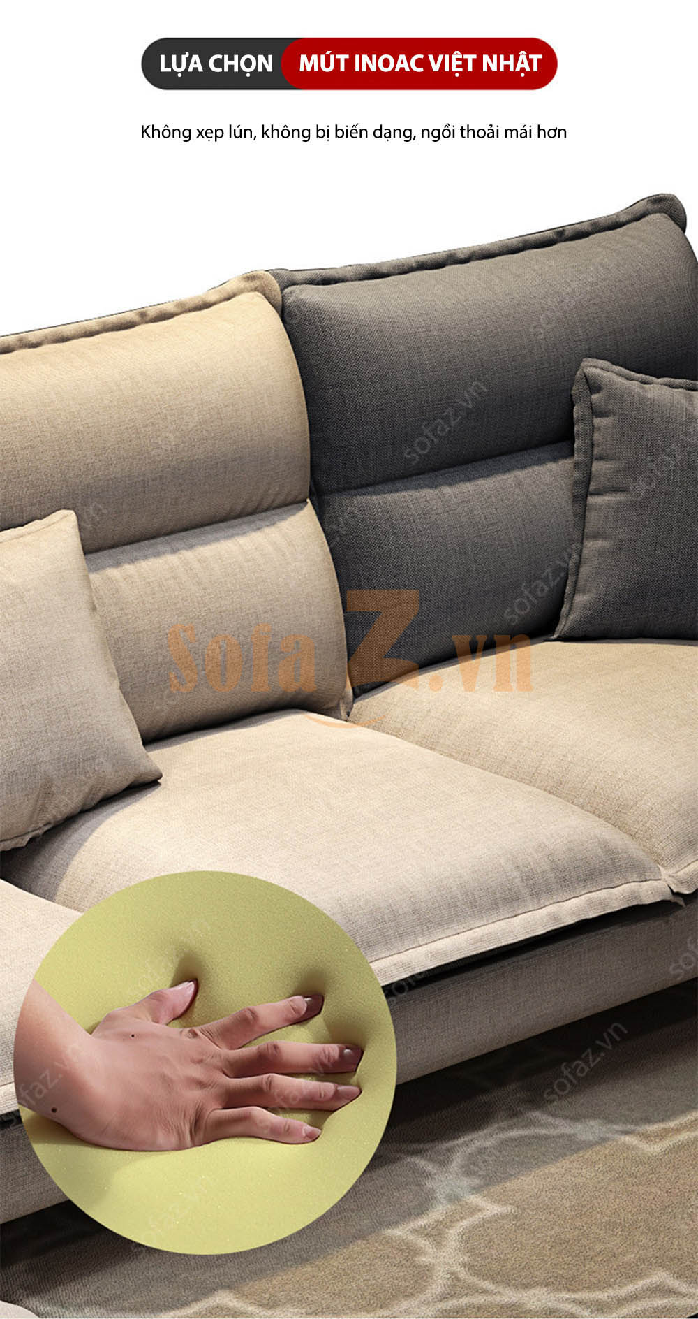 Sofa phòng khách GD526 - Sofa góc Cront