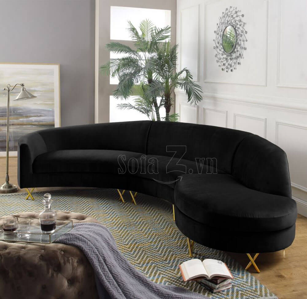 sofa vang cong phong khach sang trong thanh lich 2  - Chọn chất liệu nào tốt nhất cho ghế sofa hiện đại