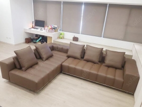 Ghế sofa góc da phòng khách cao cấp  - AT88