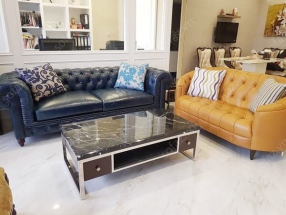 Ghế sofa văng Tân cổ điển bọc da cao cấp - AT83