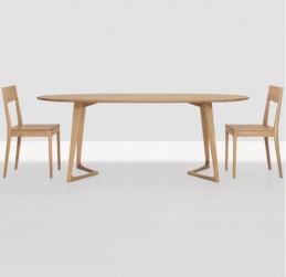 Bộ sofa phòng bếp gỗ hình bầu dục PB28 - Bộ bàn ăn  TWIST