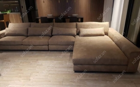Ghế sofa góc bọc nỉ hiện đại, sang trọng AT60