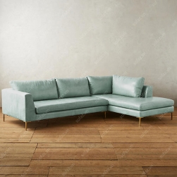 Sofa góc phòng khách GD300 hiện đại với chất liệu da