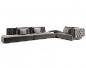Sofa góc bệt GD47 hiện đại với chất liệu nỉ cao cấp