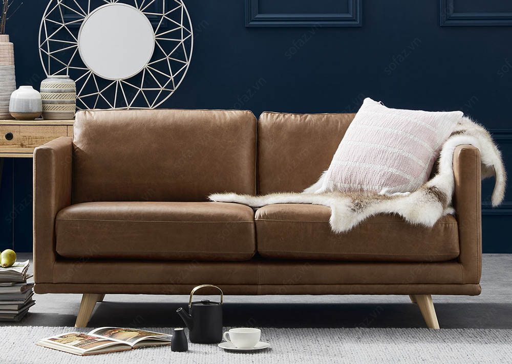 Sofa da phòng khách - Nên chọn chất liệu da nào cho phòng khách?