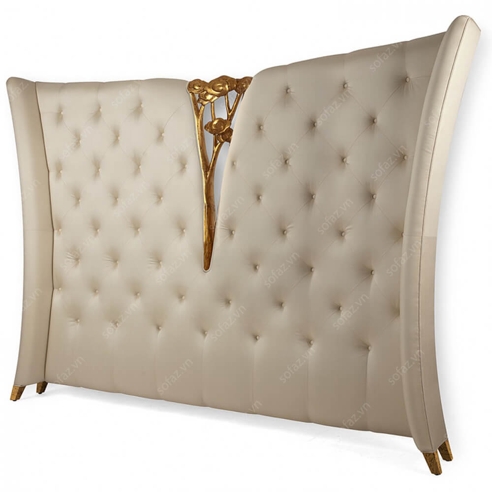 - Giường ngủ bọc nỉ cao cấp PN109 CG màu kem